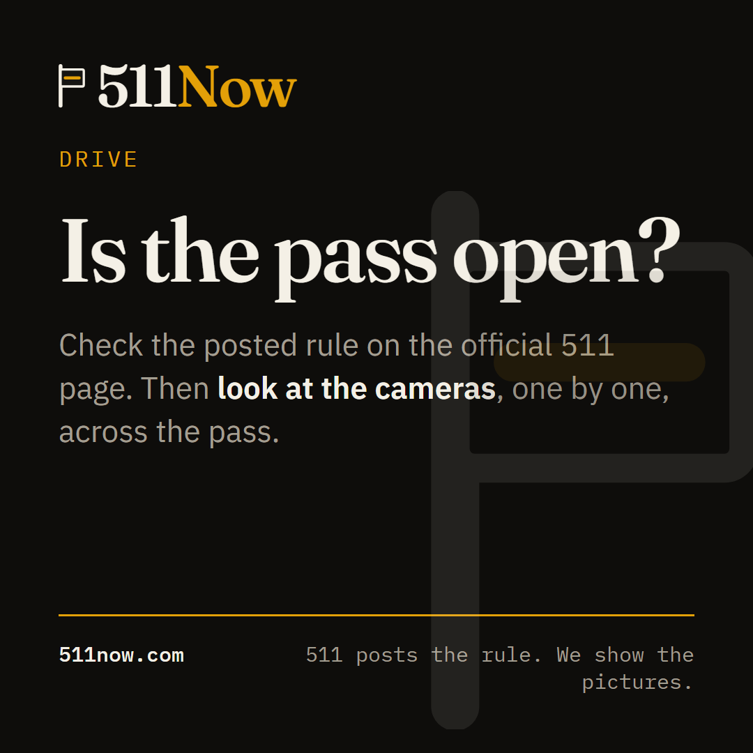 Card: Is the pass open?